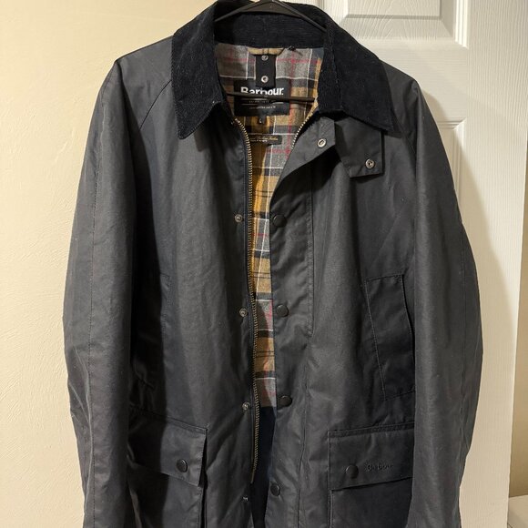 Barbour Ashby Waxed Jacket in Classic Navy - Picture 1 of 3